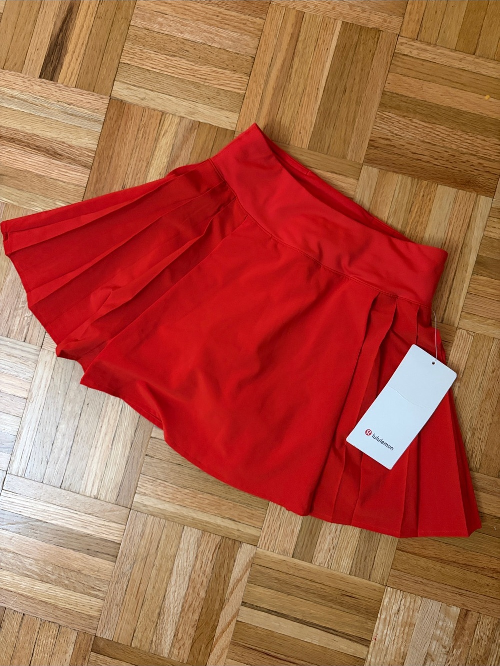 lululemon Red Pleated Athletic Skirt - Women’s Size 0 NWT